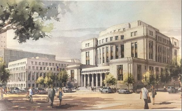 This is an artist's rendering of what a new federal courthouse will look like in downtown Mobile, which will become the new Bankruptcy Court. Photo courtesy U.S. District Court.